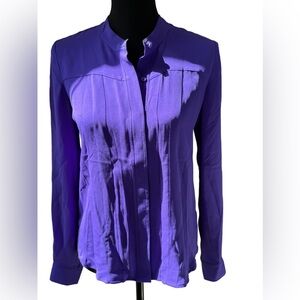 Theory Women's Vibrant Purple Button Down Shirt